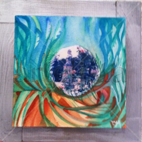 Bulle de vie : Jardin de square Mixed media Paper Landscaping