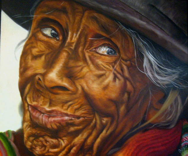 MI LINDA ABUELITA Óleo Lienzo Retrato