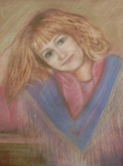 Mi cuñada Mónica Pastel Papel Retrato