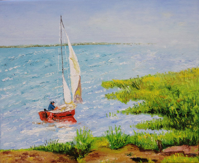 Velero Oil Canvas Marine Painting