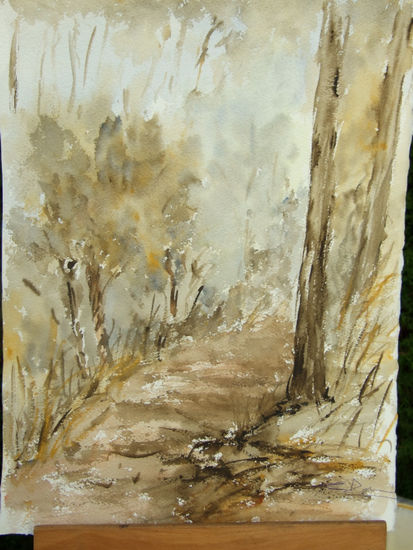 en el bosque Watercolour Paper Landscaping