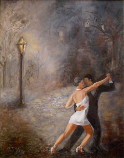 Noche de Tango Óleo Lienzo Figura