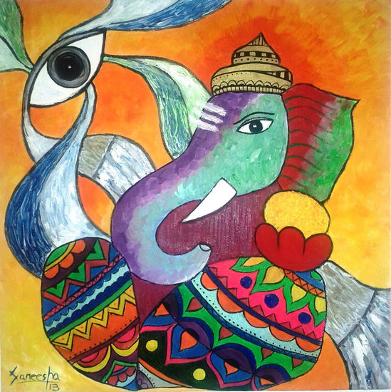 Ganesha Oil Canvas Others