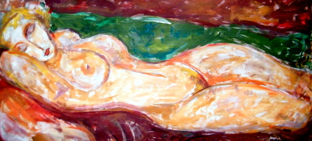 machetero. Acrylic Canvas Nude Paintings