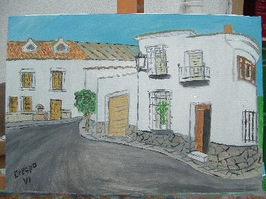 Berja Almería , calle de Berja Oil Canvas Landscaping