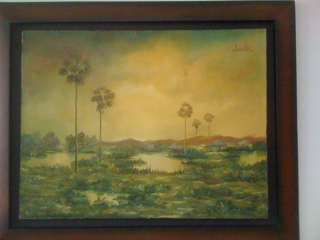 Paisaje llanero Oil Canvas Landscaping