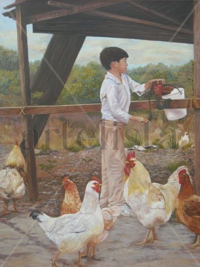 en el gallinero Oil Canvas Landscaping