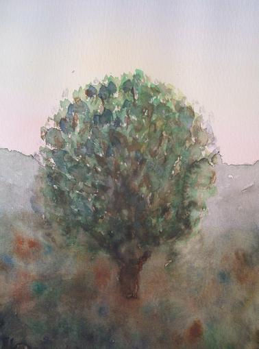 El Último Arbol. Watercolour Paper Landscaping