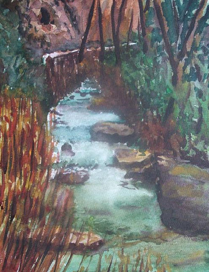 Río Borosa 2. Watercolour Paper Landscaping