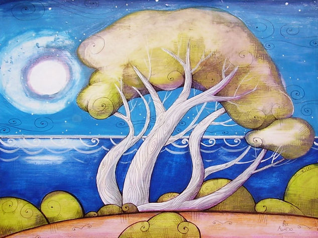 La sabina y la luna II Oil Canvas Landscaping