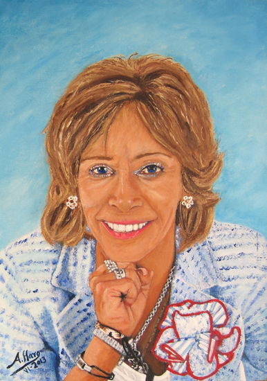 Retrato de Conchi Oil Canvas Portrait