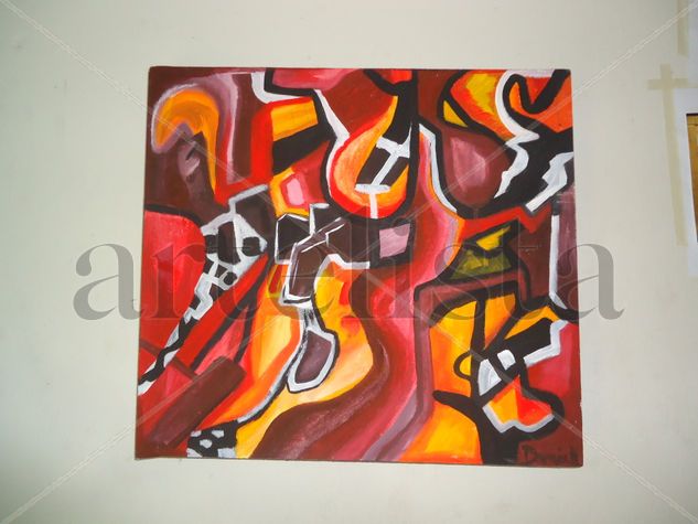 Jhoana Acrylic Textile Figure Painting