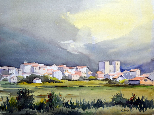 Nubes sobre Medina Watercolour Paper Landscaping