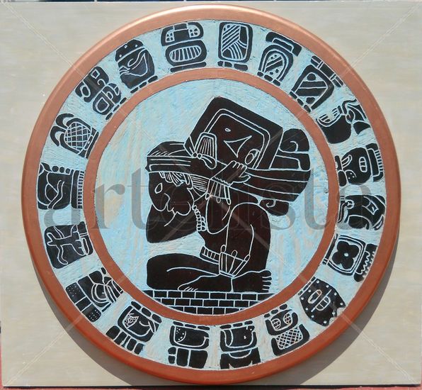 Maya Calendar Madera Figurativa