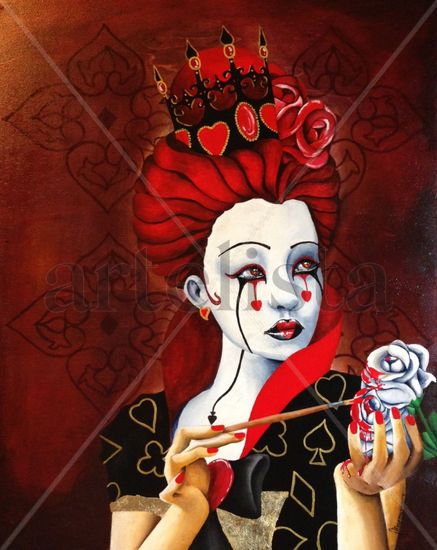 Reina de Corazones Acrylic Panel Portrait