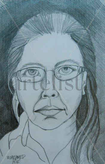 Retrato de la Profesora Zulaika Lápiz