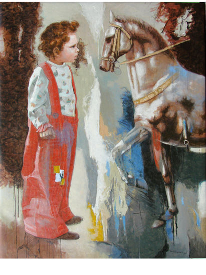 Diálogo Oil Canvas Figure Painting