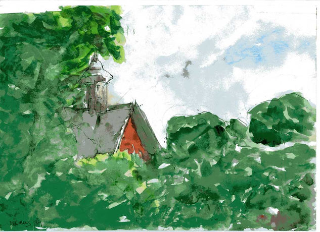 Casa Puigventòs Watercolour Paper Landscaping