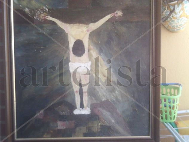 CRISTO CRUCIFICADO Óleo Tabla Retrato