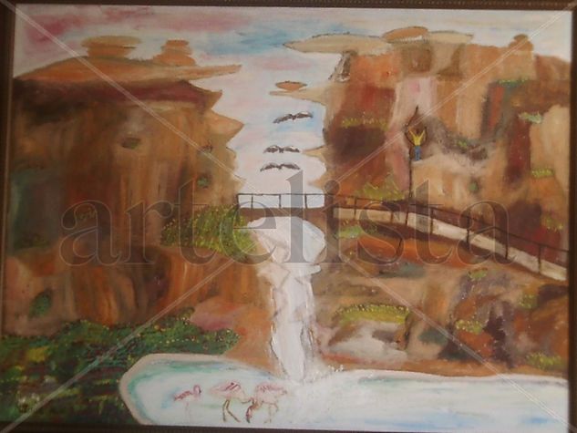 PARQUE NATURAL EL CHORRO POR LA TARDE Oil Canvas Landscaping