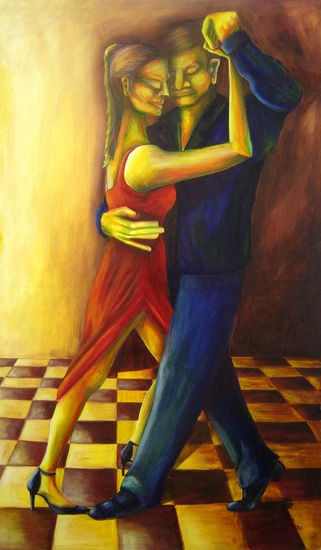 Tango Óleo Lienzo Figura