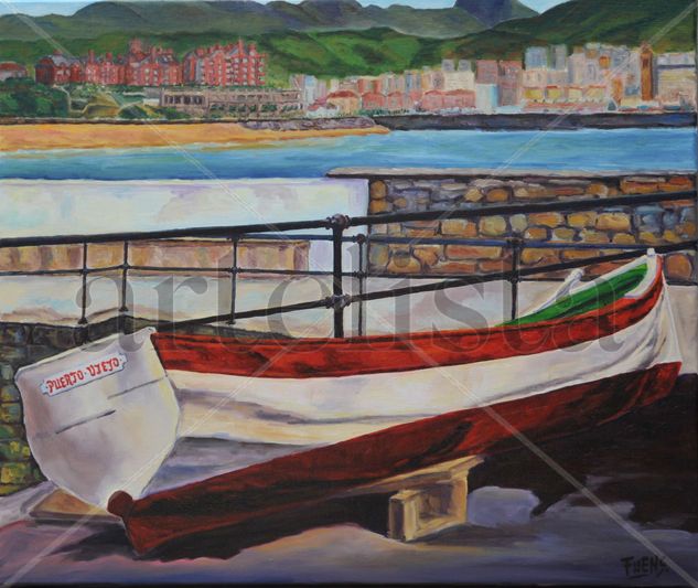 Puerto Viejo Oil Canvas Marine Painting