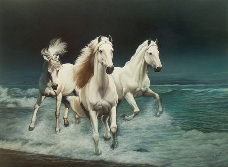 Caballos blancos en...
