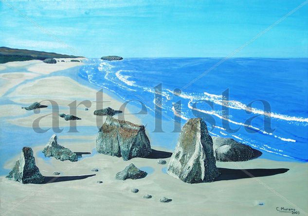 Playa en calma Oil Canvas Marine Painting