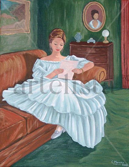 La lectura Oil Canvas Figure Painting