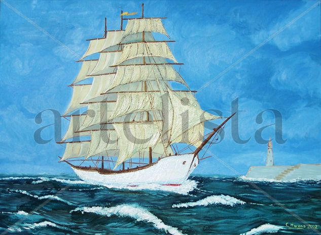 El barco Oil Canvas Marine Painting