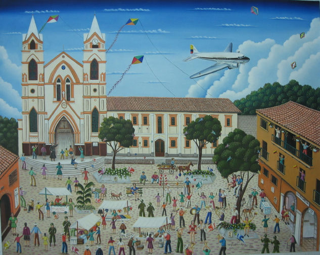 la plaza de Suba Oil Canvas Landscaping