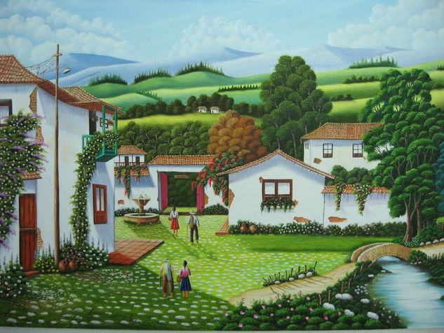 Paisaje Verde Oil Canvas Landscaping