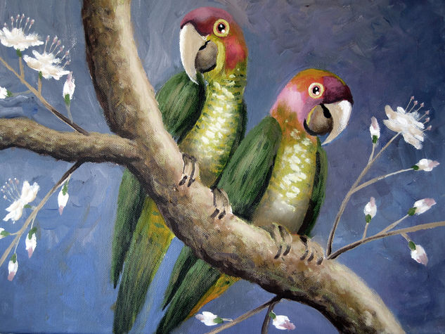 guacamayos Oil Canvas Animals