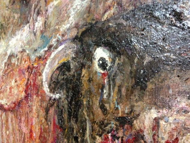 La Jauría Humana (detalle) Oil Textile Nude Paintings