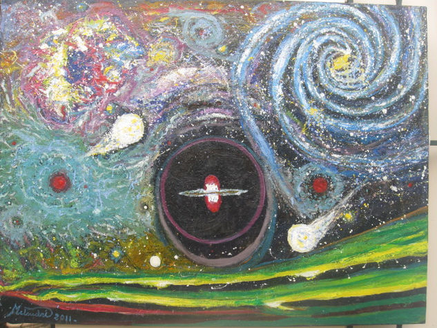 Galaxia Via lactea Con hollo negro Oil Canvas Figure Painting