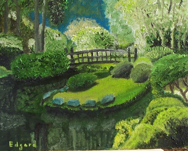 JAPANESE GARDEN Oil Canvas Landscaping