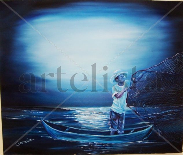 Pescador Oil Canvas Marine Painting