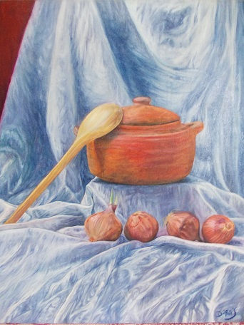 Bodegon con cebollas