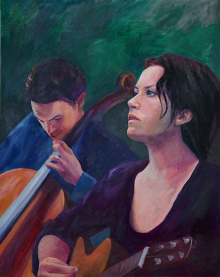 musicos Oil Canvas Figure Painting