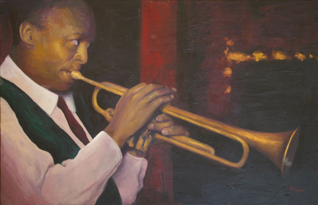 Miles Davis Oil Canvas Portrait