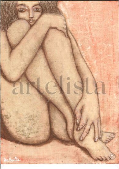 Mujer desnuda nos observa Acrylic Paper Others