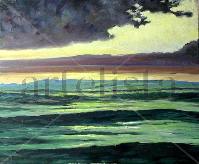 CIELO Y MAR Oil Canvas Marine Painting