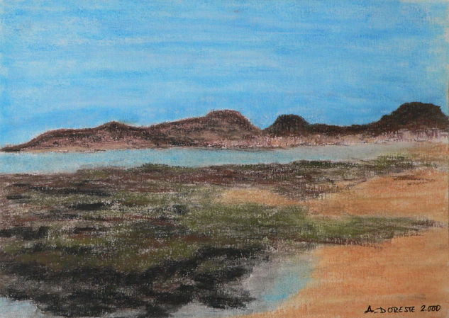 Playa de Las Canteras Pastel Paper Landscaping