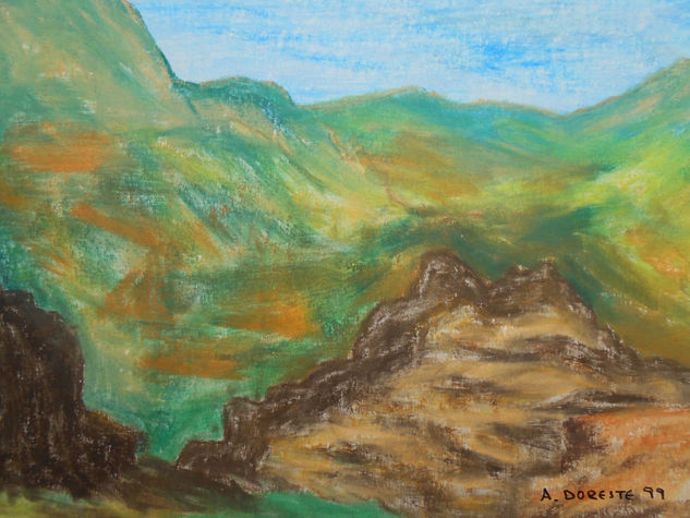 Paisaje campestre Pastel Paper Landscaping