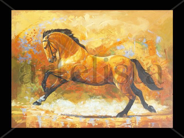 1 Oil Canvas Animals