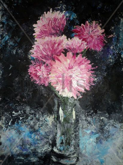 Flores Oil Paper Floral Painting