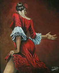 Flamenca en arte