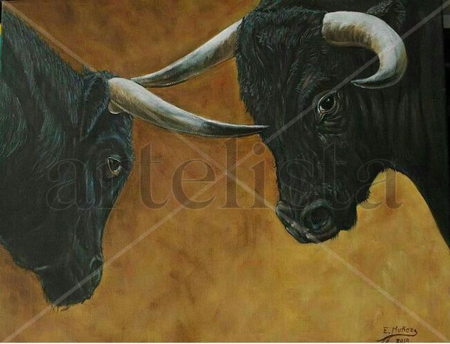 Toros de Miura Acrylic Canvas Others