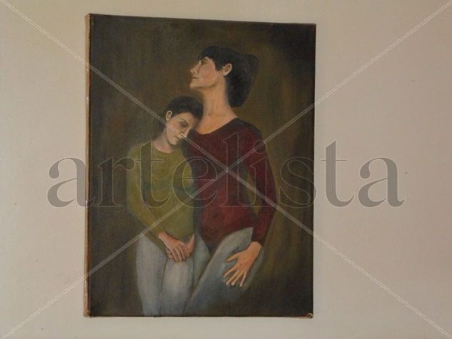 "Amor de madre" Óleo Lienzo Retrato