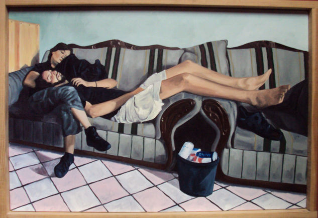 Gigantón tomar siesta Oil Canvas Figure Painting